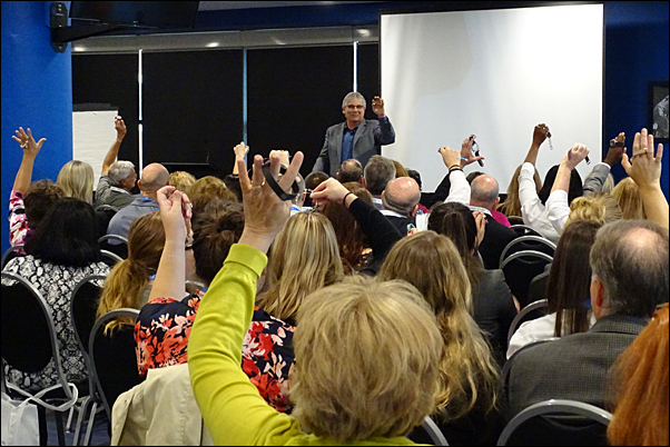 Jeff Tobe M.Ed, CSP's keynote presentation, “Coloring Outside The Lines: Creating a New Promotional Products Experience" drew a crowd of more than 320 attendees ahead of the show-floor opening.