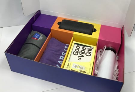 interior of American Cancer Society influencer boxes by Brand Fuel